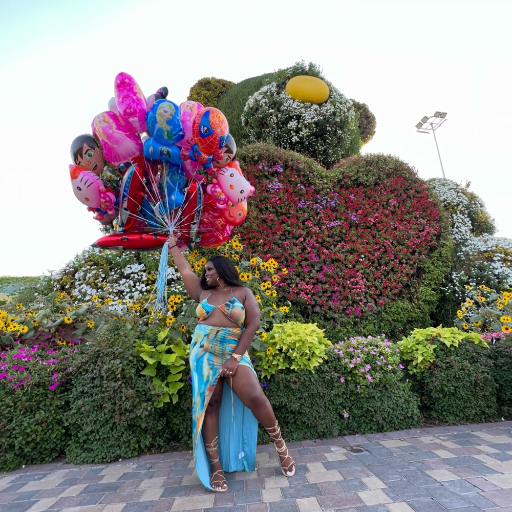 Sky blue dress